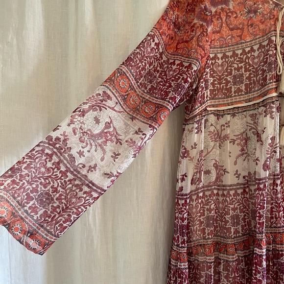 Christy Dawn Indian floral multicolour & gold summer dress - Picture 4 of 10